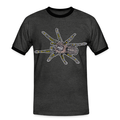 Männer Kontrast-T-Shirt Grammostola pulchripes - Anthrazit/Schwarz