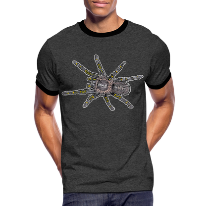 Männer Kontrast-T-Shirt Grammostola pulchripes - Anthrazit/Schwarz