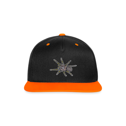 Cappy Kontrast Snapback Grammostola pulchripes - Schwarz/Neonorange