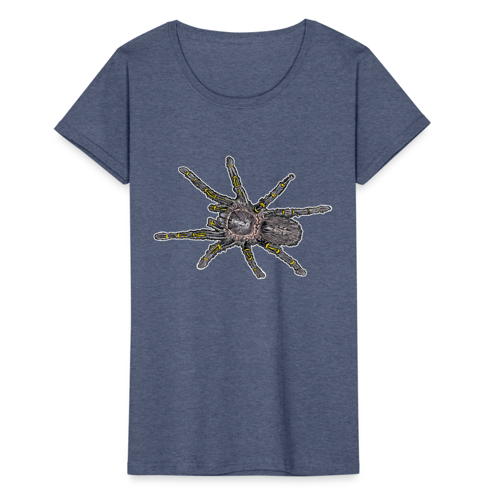 Frauen-Fruit of the Loom T-Shirt - Navy meliert