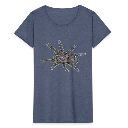 Frauen-Fruit of the Loom T-Shirt - Navy meliert