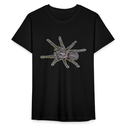 Männer Fruit of the Loom T-Shirt  Grammostola pulchripes - Schwarz