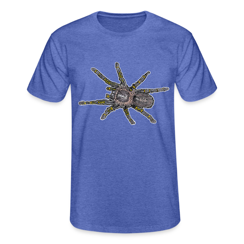 Männer Fruit of the Loom T-Shirt  Grammostola pulchripes - Blau meliert