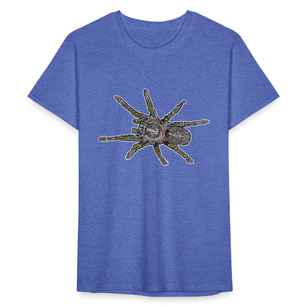 Männer Fruit of the Loom T-Shirt  Grammostola pulchripes - Blau meliert