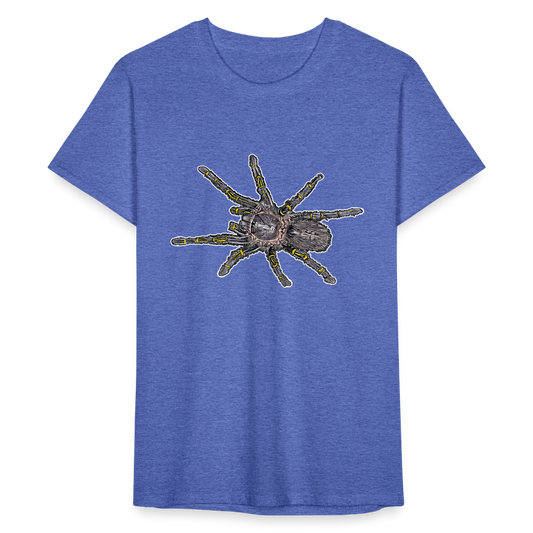 Männer Fruit of the Loom T-Shirt  Grammostola pulchripes - Blau meliert