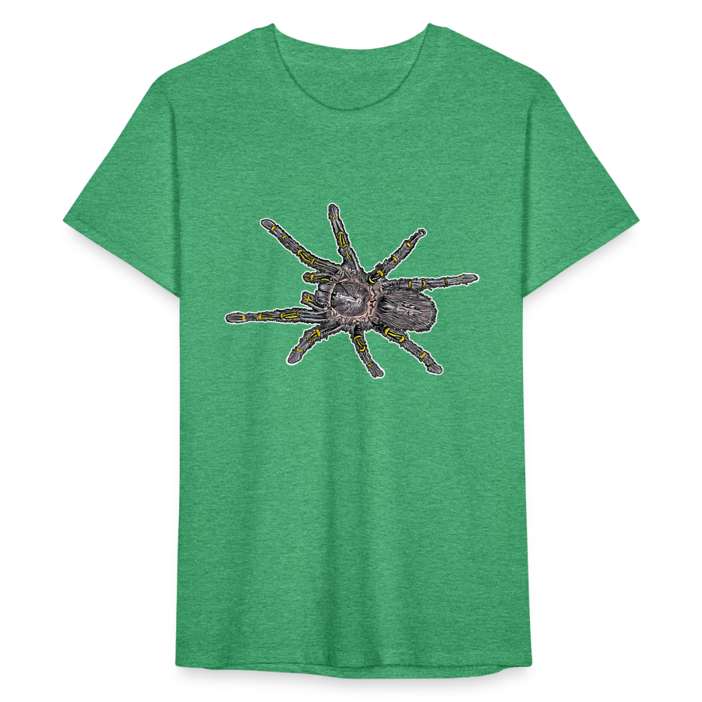 Männer Fruit of the Loom T-Shirt  Grammostola pulchripes - Grün meliert