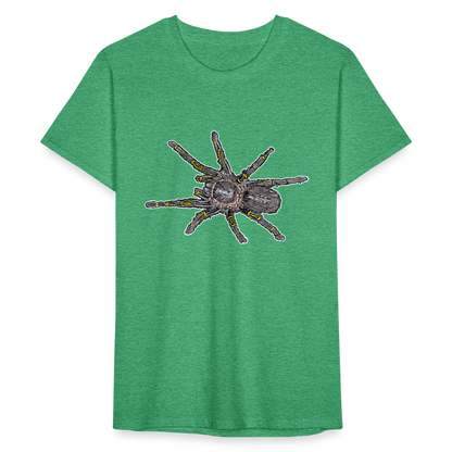 Männer Fruit of the Loom T-Shirt  Grammostola pulchripes - Grün meliert
