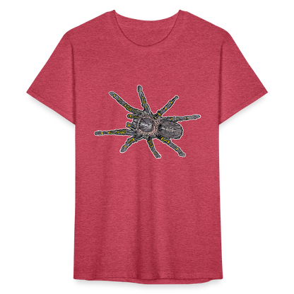 Männer Fruit of the Loom T-Shirt  Grammostola pulchripes - Rot meliert