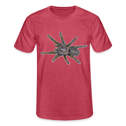 Männer Fruit of the Loom T-Shirt  Grammostola pulchripes - Rot meliert