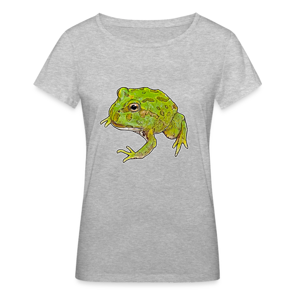 Frauen Stanley & Stella Bio-T-Shirt Ceratophrys cranwelli Peppermint Blue - Grau meliert
