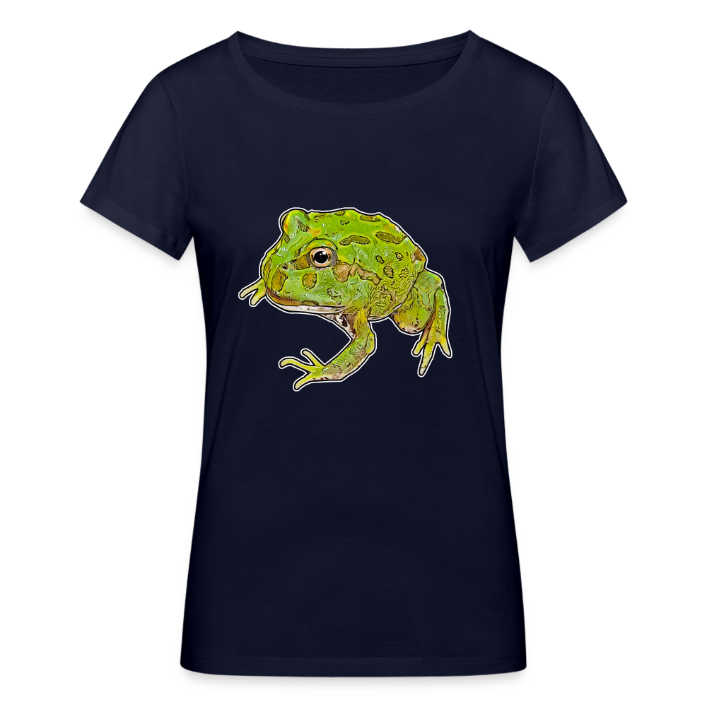 Frauen Stanley & Stella Bio-T-Shirt Ceratophrys cranwelli Peppermint Blue - Navy