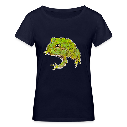 Frauen Stanley & Stella Bio-T-Shirt Ceratophrys cranwelli Peppermint Blue - Navy