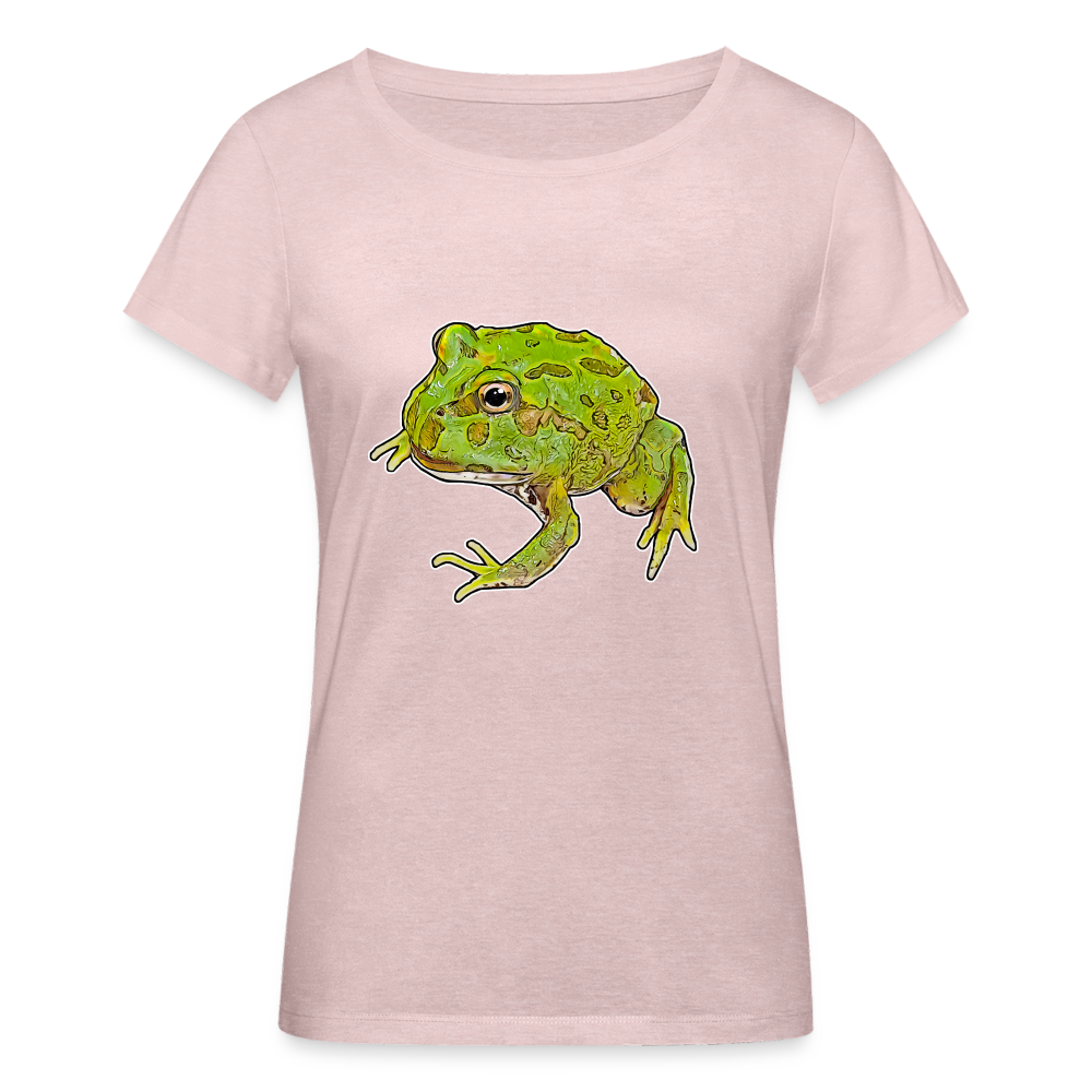 Frauen Stanley & Stella Bio-T-Shirt Ceratophrys cranwelli Peppermint Blue - Rosa-Creme meliert