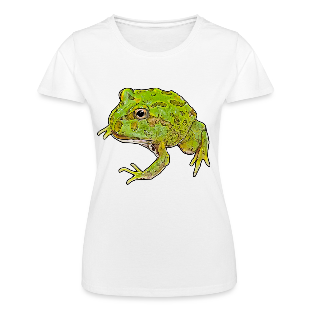 Frauen Fruit of the Loom T-Shirt Ceratophrys cranwelli Peppermint Blue - weiß
