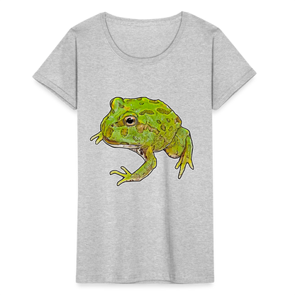 Frauen Fruit of the Loom T-Shirt Ceratophrys cranwelli Peppermint Blue - Grau meliert