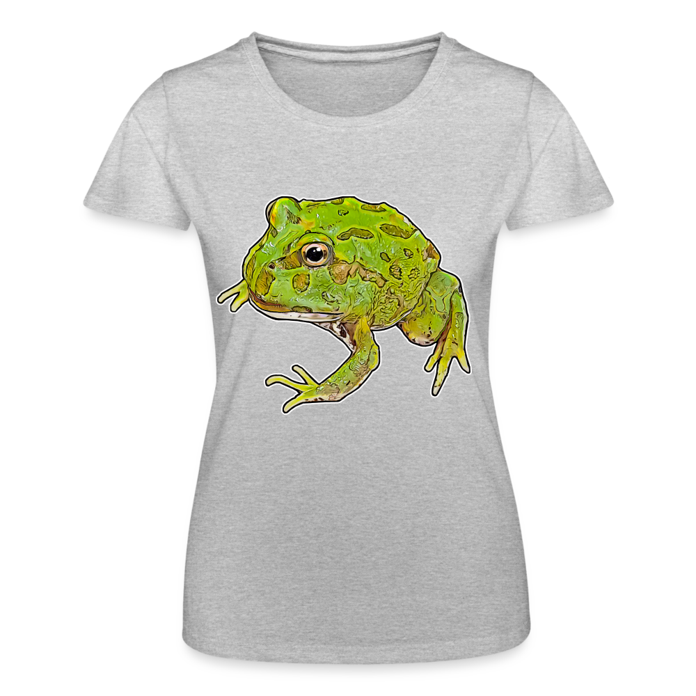 Frauen Fruit of the Loom T-Shirt Ceratophrys cranwelli Peppermint Blue - Grau meliert