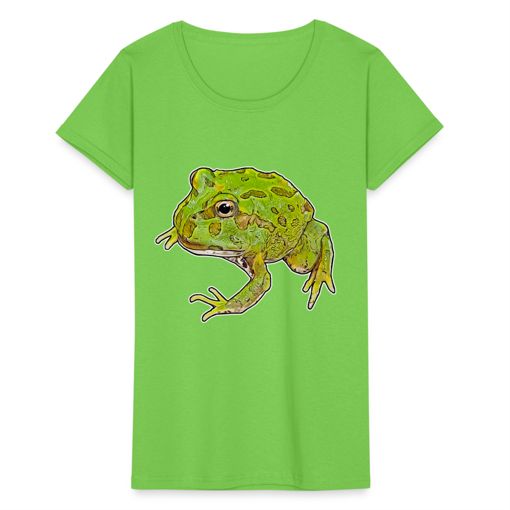 Frauen Fruit of the Loom T-Shirt Ceratophrys cranwelli Peppermint Blue - Hellgrün