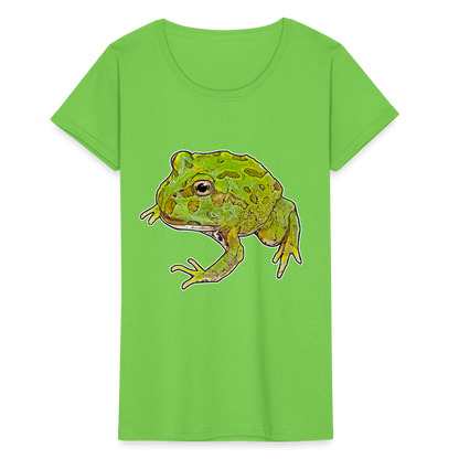 Frauen Fruit of the Loom T-Shirt Ceratophrys cranwelli Peppermint Blue - Hellgrün