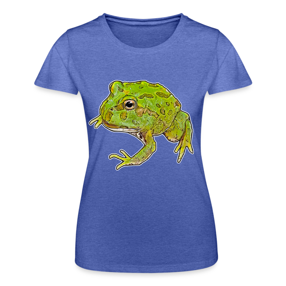 Frauen Fruit of the Loom T-Shirt Ceratophrys cranwelli Peppermint Blue - Blau meliert