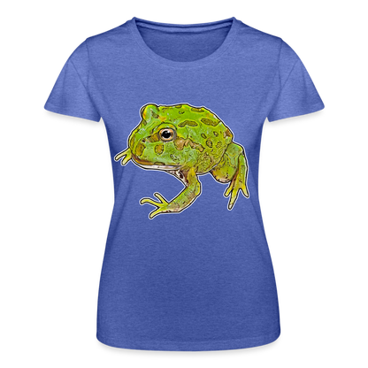 Frauen Fruit of the Loom T-Shirt Ceratophrys cranwelli Peppermint Blue - Blau meliert