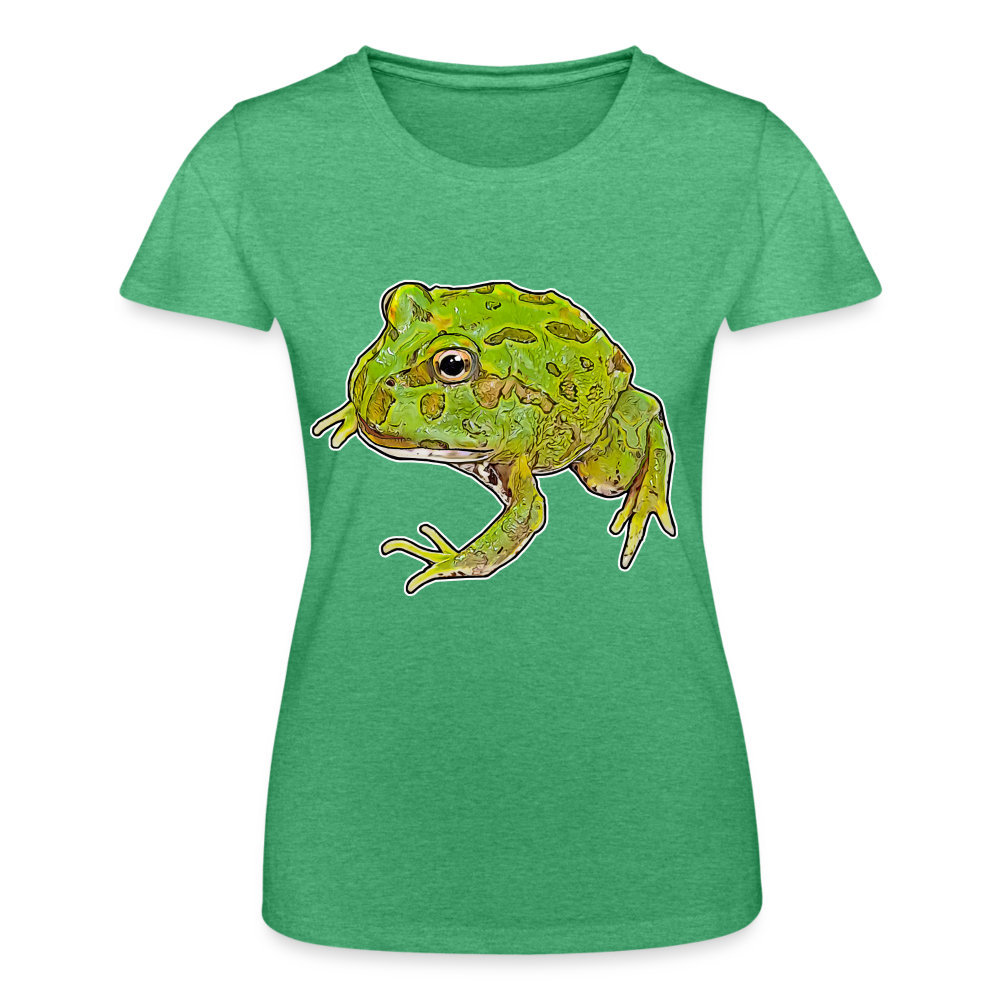 Frauen Fruit of the Loom T-Shirt Ceratophrys cranwelli Peppermint Blue - Grün meliert