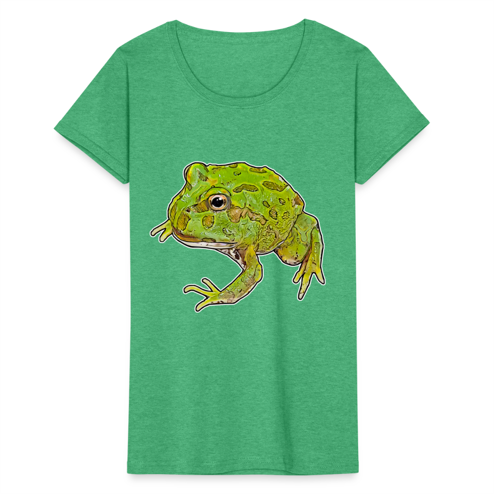 Frauen Fruit of the Loom T-Shirt Ceratophrys cranwelli Peppermint Blue - Grün meliert