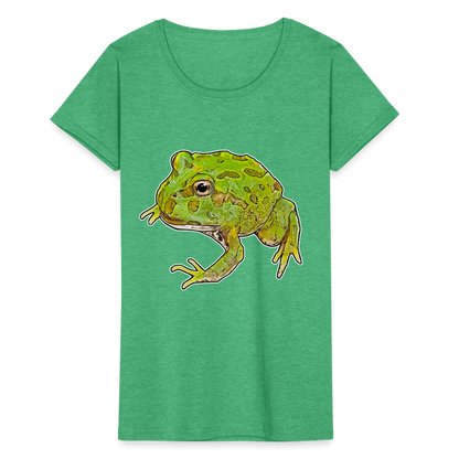 Frauen Fruit of the Loom T-Shirt Ceratophrys cranwelli Peppermint Blue - Grün meliert