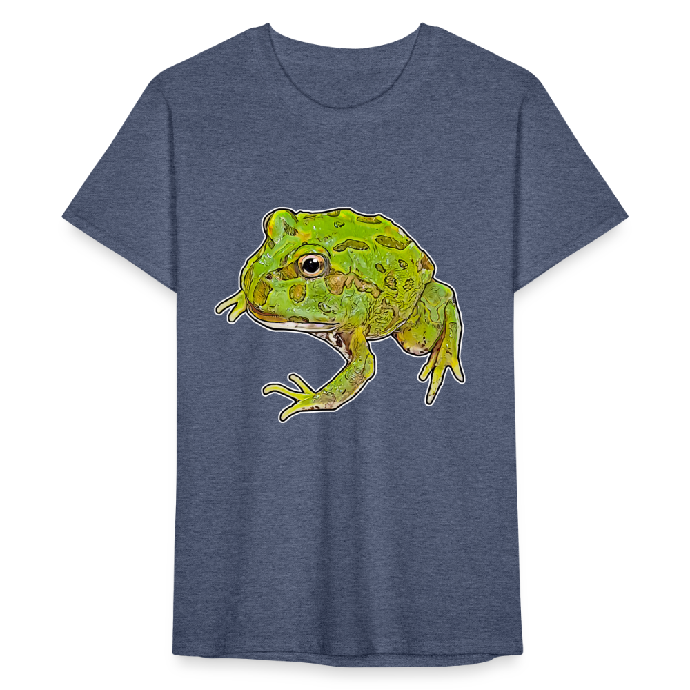 Männer Fruit of the Loom T-Shirt Ceratophrys cranwelli Peppermint Blue - Navy meliert