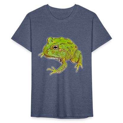 Männer Fruit of the Loom T-Shirt Ceratophrys cranwelli Peppermint Blue - Navy meliert