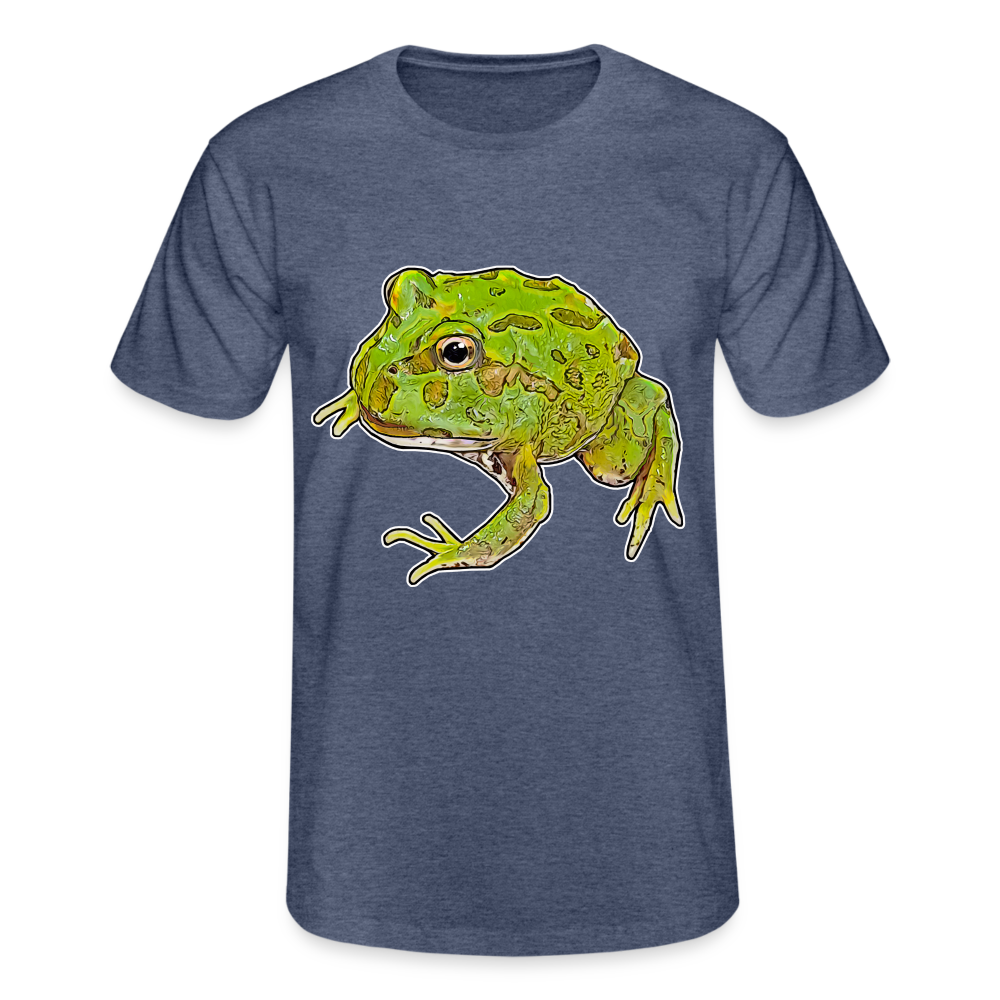 Männer Fruit of the Loom T-Shirt Ceratophrys cranwelli Peppermint Blue - Navy meliert