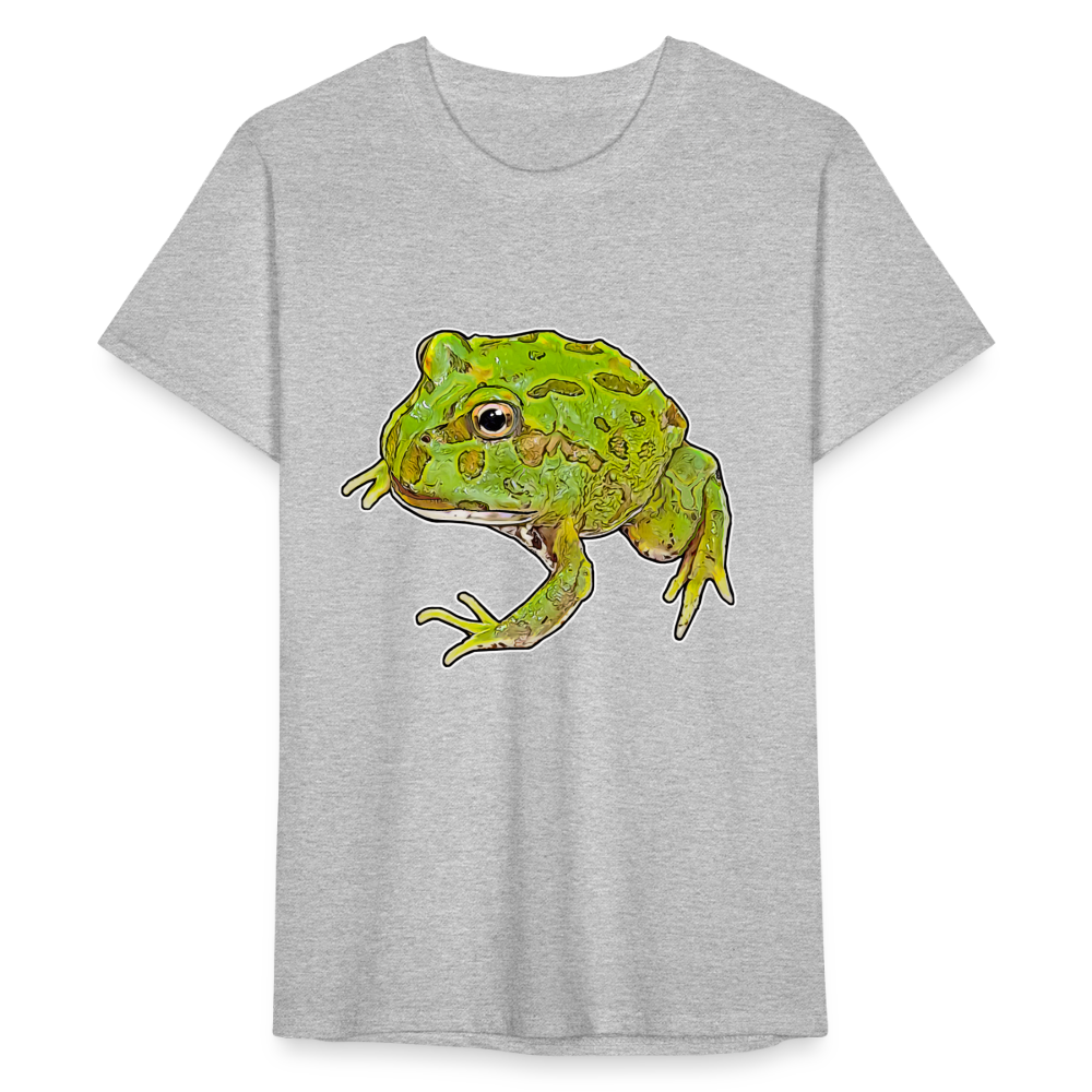 Männer Fruit of the Loom T-Shirt Ceratophrys cranwelli Peppermint Blue - Grau meliert