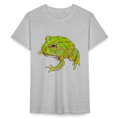 Männer Fruit of the Loom T-Shirt Ceratophrys cranwelli Peppermint Blue - Grau meliert