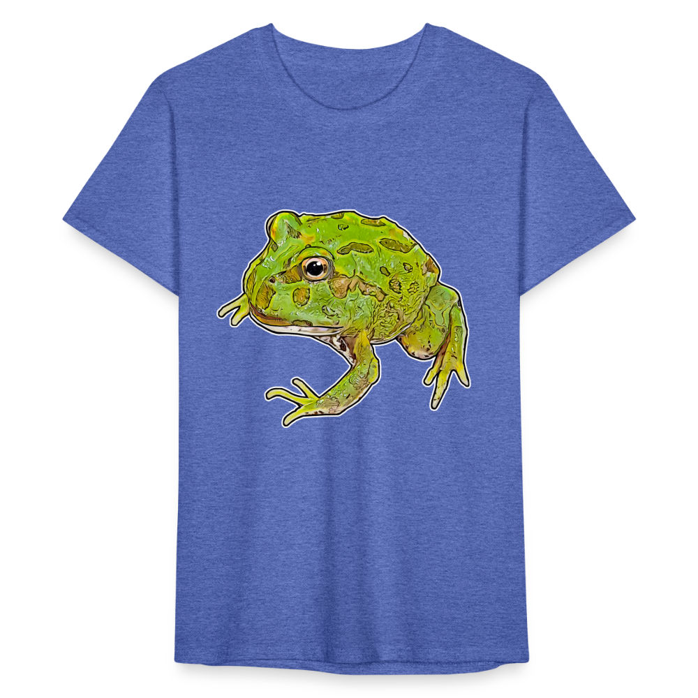 Männer Fruit of the Loom T-Shirt Ceratophrys cranwelli Peppermint Blue - Blau meliert