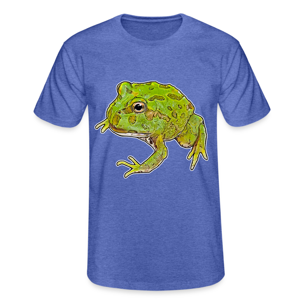 Männer Fruit of the Loom T-Shirt Ceratophrys cranwelli Peppermint Blue - Blau meliert