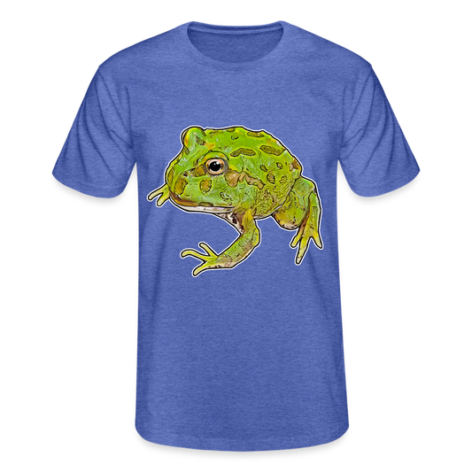 Männer Fruit of the Loom T-Shirt Ceratophrys cranwelli Peppermint Blue - Blau meliert