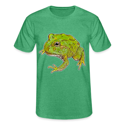 Männer Fruit of the Loom T-Shirt Ceratophrys cranwelli Peppermint Blue - Grün meliert