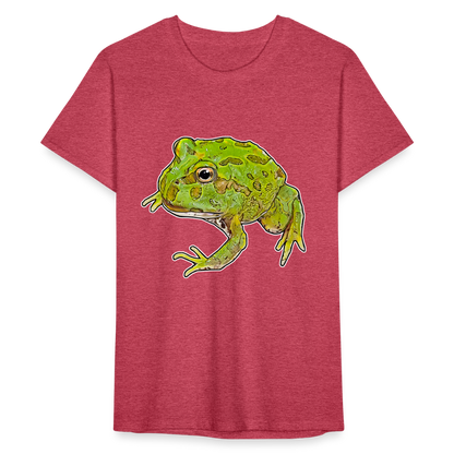 Männer Fruit of the Loom T-Shirt Ceratophrys cranwelli Peppermint Blue - Rot meliert