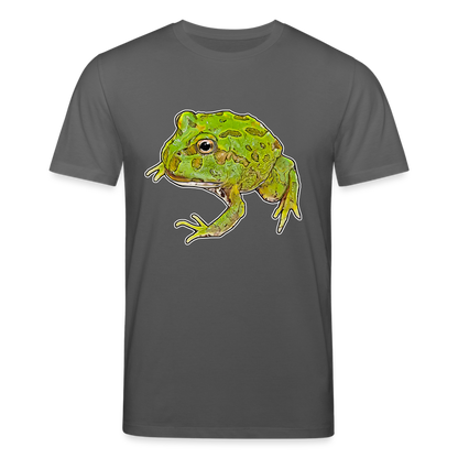 Männer Stanley & Stella Bio-T-Shirt Ceratophrys cranwelli Peppermint Blue - Anthrazit