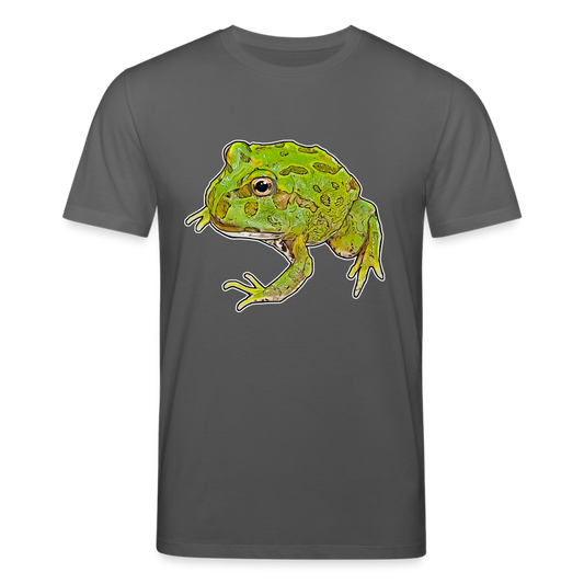 Männer Stanley & Stella Bio-T-Shirt Ceratophrys cranwelli Peppermint Blue - Anthrazit