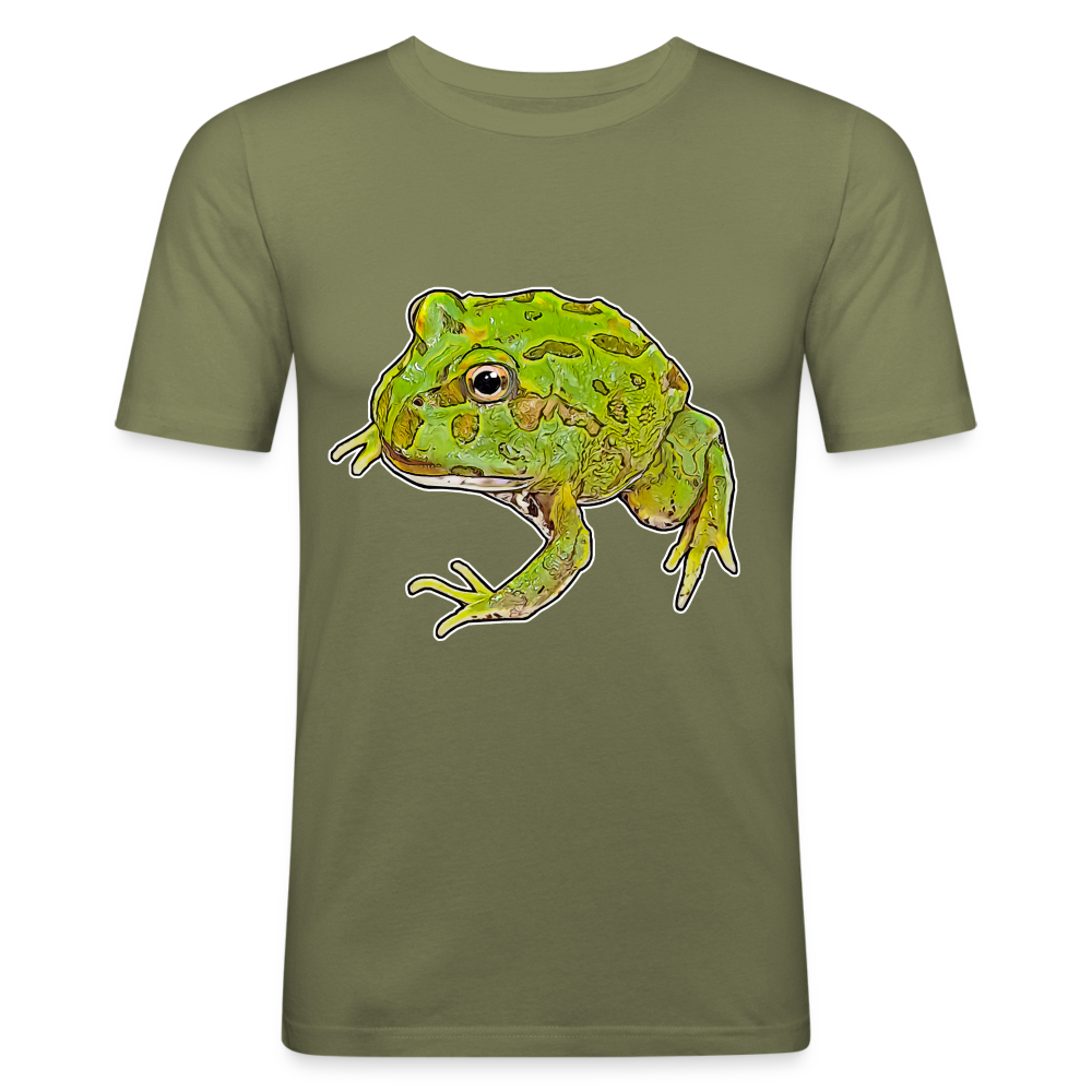 Männer Slim Fit T-Shirt Ceratophrys cranwelli Peppermint Blue - khaki Grün