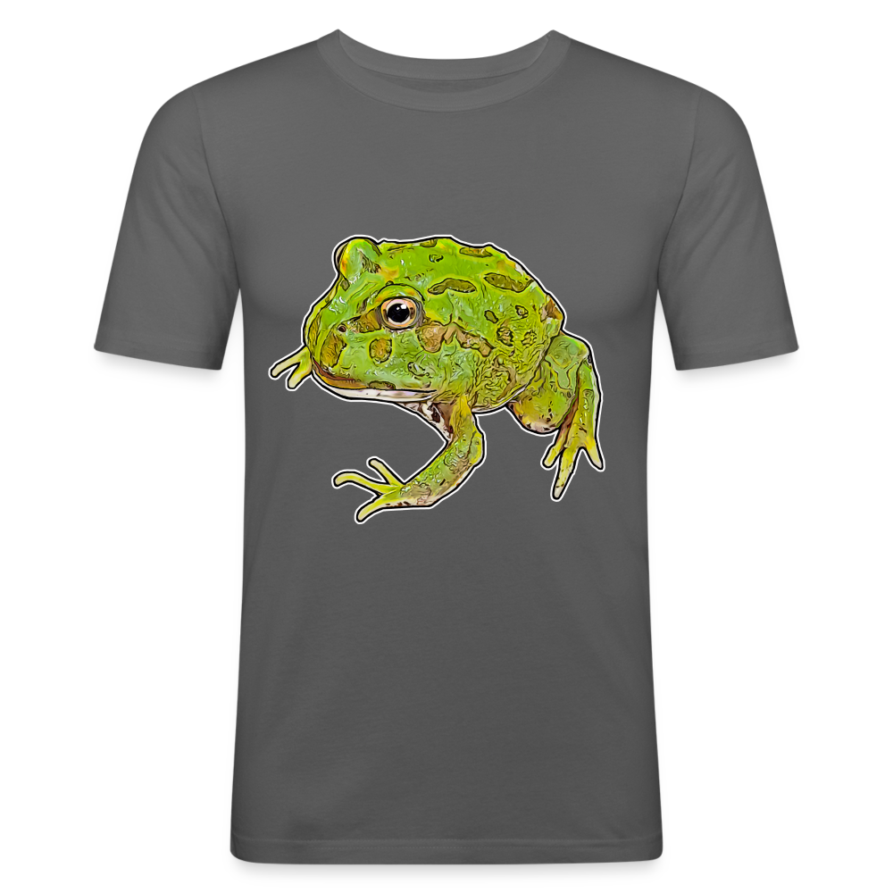 Männer Slim Fit T-Shirt Ceratophrys cranwelli Peppermint Blue - Graphite