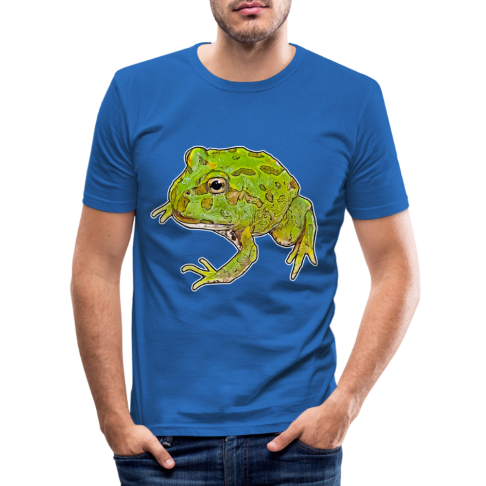 Männer Slim Fit T-Shirt Ceratophrys cranwelli Peppermint Blue - Königsblau