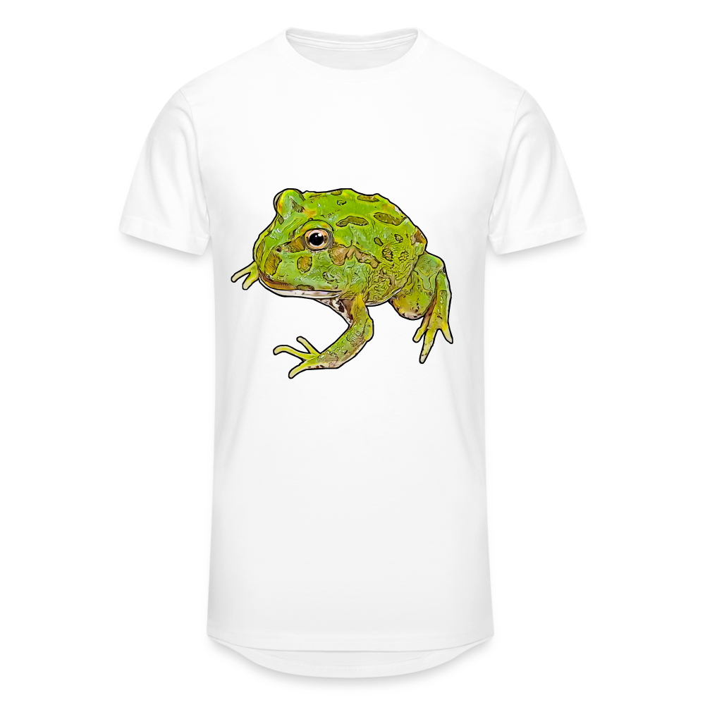 Männer Urban Longshirt Ceratophrys cranwelli Peppermint Blue - weiß