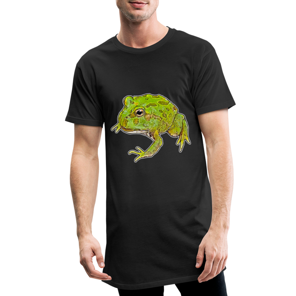 Männer Urban Longshirt Ceratophrys cranwelli Peppermint Blue - Schwarz