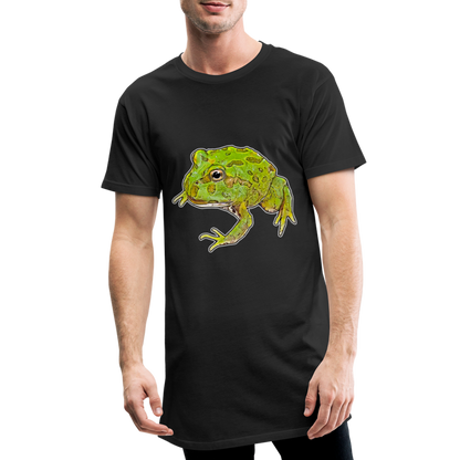 Männer Urban Longshirt Ceratophrys cranwelli Peppermint Blue - Schwarz