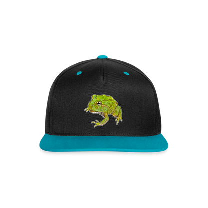Cappy Kontrast Snapback Ceratophrys cranwelli Peppermint Blue - Schwarz/Türkis