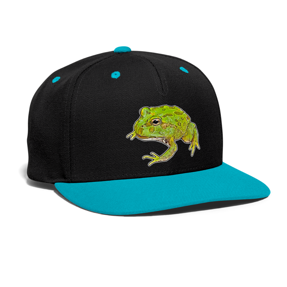 Cappy Kontrast Snapback Ceratophrys cranwelli Peppermint Blue - Schwarz/Türkis