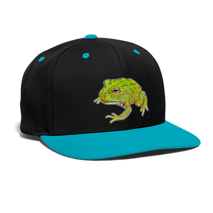 Cappy Kontrast Snapback Ceratophrys cranwelli Peppermint Blue - Schwarz/Türkis