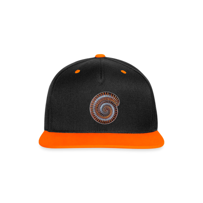 Cappy Kontrast Snapback Archispirostreptus gigas - Schwarz/Neonorange