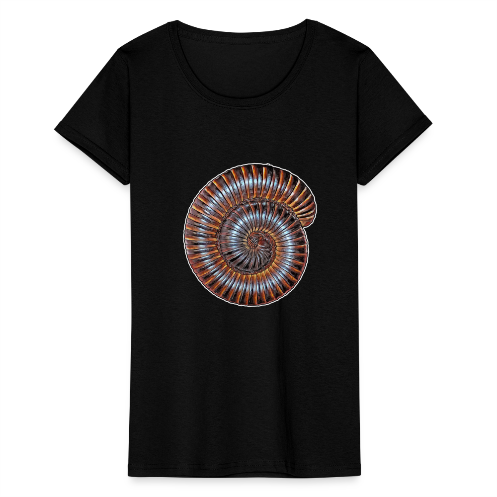 Frauen Fruit of the Loom T-Shirt Archispirostreptus gigas - Schwarz